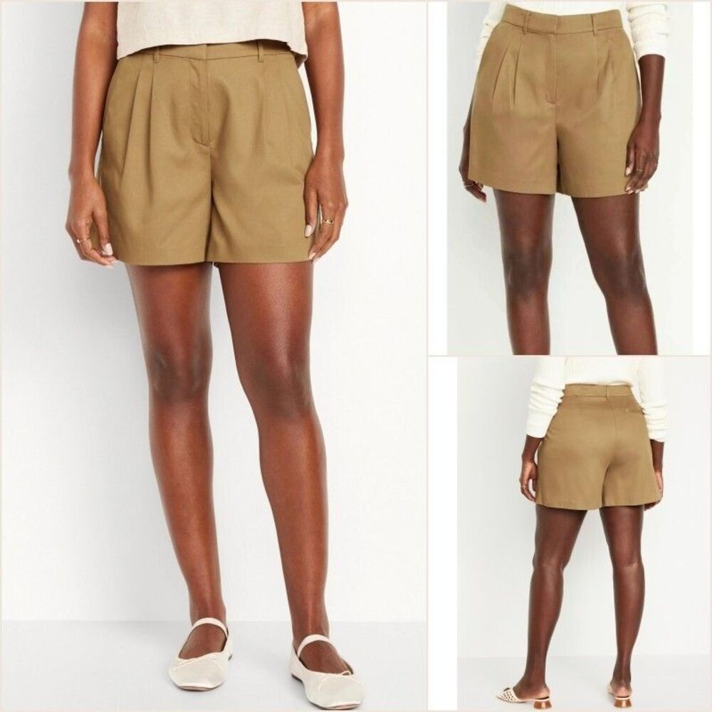 Old Navy High-Rise Taylor Trouser Shorts XL Casual Chic Minimalist Contemporary - Picture 4 of 11